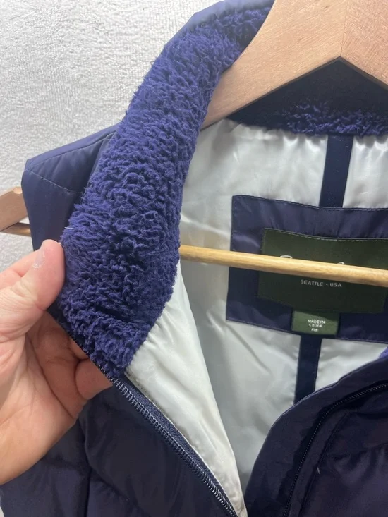 Eddie Bauer EB550 Down Puffer Vest Womens PM dark Purple Goose 3112 - Picture 7 of 11